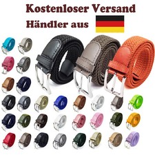Stretch elastisch Stoffgürtel Flechtgürtel Damen Herren Gürtel dehnbar 85-155 cm