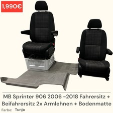 MB Sprinter 906 W906 Crafter Fahrersitz + Beifahrersitz 2x Armlehnen Sitz Tunja