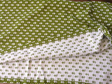 Vorhang Übergardine  Seitenschal Landhaus grün weiß vintage  70er 240  X 110 cm