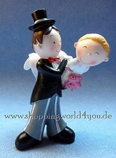 Hochzeit – Tortenfigur Brautpaar “Dich hab ich eingefangen”