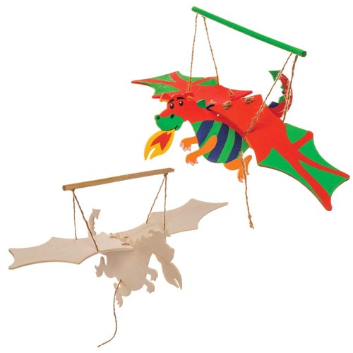Holzfiguren drache 3er set - holzfiguren, 3er-set