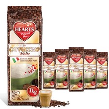 HEARTS Cappuccino White 5 x 1kg Familiepackung Instantkaffee Getränkepulver