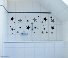 28 Sterne Badezimmer Fliesen Fensterbild Aufkleber Auto Sticker viele Farben 1