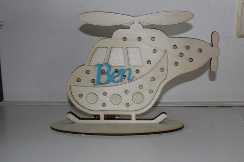 Kinderlampe hubschrauber holz - hubschrauber,