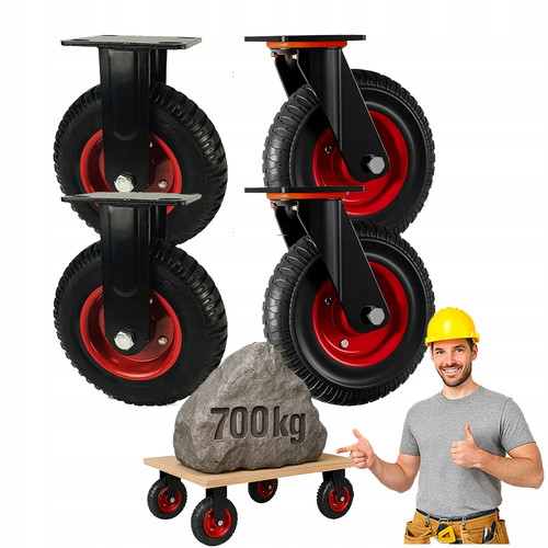 Transportrollen 200mm 2x - 4x,