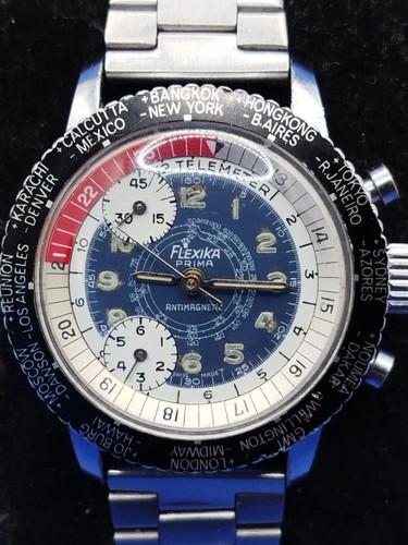 Vintage chronograph flexika - vintage-chronograph, „flexika