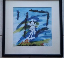 Kunstdruck, Grafik " das Glück " von Michael Beckers.     Signiert