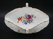 Meissen Sauciere Dulong Blumen Bouquet Alte Manie Porzellan Goldrand 1. Wahl