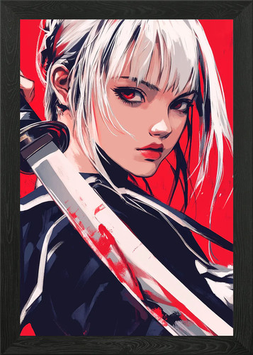 Anime mädchen mit - anime, katana