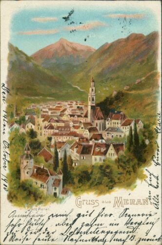 Ansichtskarte meran 1900 - meran,