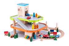 Parkhaus aus holz - parkhaus,
