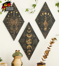 Mondphasen Wanddeko Holz