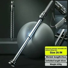 26 Zoll Automatischer Selbstverteidigungsstock einziehbarer Wanderstock Tragbar