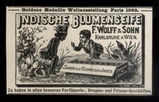 Alte Werbung Reklame 1903 Indische Blumenseife F. Wolff & Sohn Karlsruhe & Wien