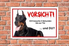 Schild Hund Dobermann