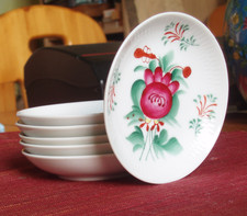 6 August Warnecke Ostfriesische Rose Untersetzer für Teebeutel oder Kekse  10cm