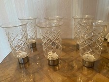 6 Kristall Glas 🕯️Lüster Lampen Schirme um 1900 Tulpen Ø 9  H 15 Ersatzteil