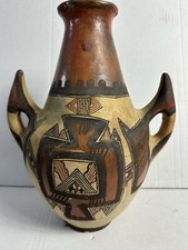 Große. Vase aus Ton Keramik Blumenvase Amphore mit Halter Algerien Antik