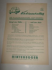Heinkel Kabine Handzettel
