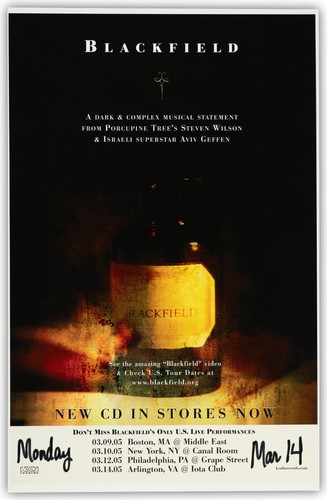 Blackfield 11x17 tour poster - tour,