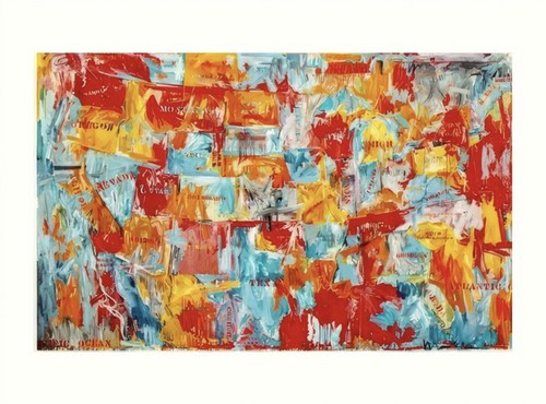 Jasper johns karte 1961 - 1961, druck