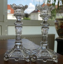 1 Paar antike Pressglas