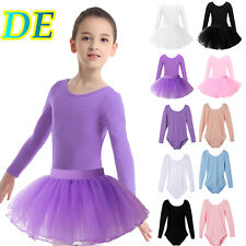 DE Ballettkleid Mädchen Ballett Trikot Baumwolle Ballettanzug-Kinder Ballettrock
