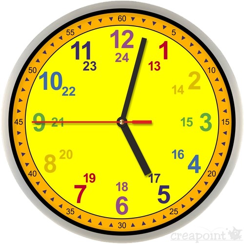 223 kinder wanduhr lernuhr - kinder-wanduhr, ->