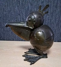 Jugendstil Pelikan Zigarrenschneider mit Ascher, Winhart & Co. München um 1900