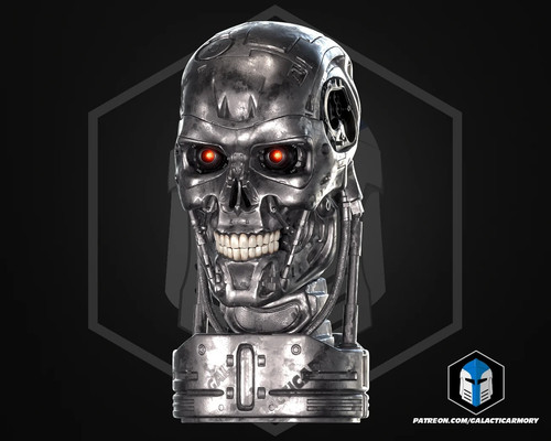 800 terminator schädel - t-800, /