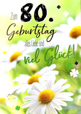A4 Geburtstagskarte 80 Jahre