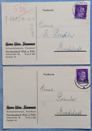 Wyk auf föhr 2 postkarten - #,