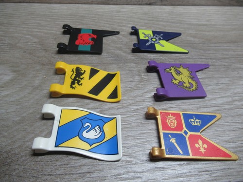 Playmobil zubehör 6x - |, fahnen