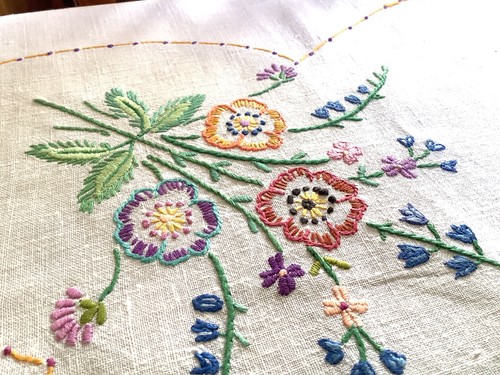 Original vintage tischdecke - vintage,