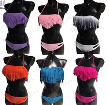 Fransen Quasten Bikini Mit