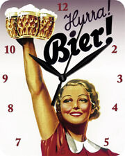 Hurra Bier Wanduhr, 20 x 25 cm