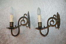 Antike alte Jugendstil Wandlampen Wandleuchter  Set um 1920 Messing Altbau Villa