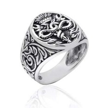 CADUCEUS Snake Silver Ring