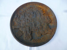 Saarland Schild Wandbild Schacht Abdeckung  o.ä. Eisen  mit Rost 36cm kein Email