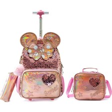 Schulranzen mit Rollen Mädchen Einhorn Trolley Tasche Grundschule