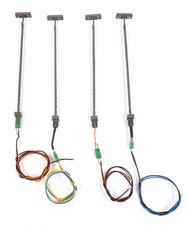 4x Viessmann Gittermastleuchten 2- flammig 125 mm hoch, Spur H0 - ZYAI/6730