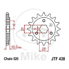 Ritzel 14 Zähne Teilung 520