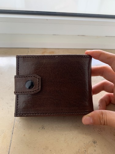 Men leather wallet - leather,