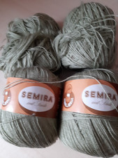 Feines Häkelgarn -SEMIRA - LINDGRÜN - 245 G gebraucht , unbenutzt