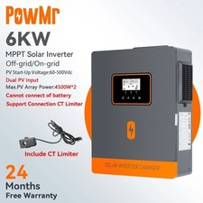 PowMr 6KW Solar Wechselrichter Off-Grid Photovoltaik Inverter Reine Sinuswelle