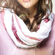 leichter Loop  Schal Tuch grau