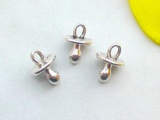 5x Anhänger *Schnuller 14x10mm Charms Baby Nuckel Schmuck Deko Armband Basteln