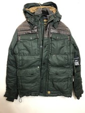 KHUJO Herren gefütterte Modell: warme Winterjacke Hank Grün M