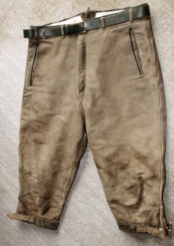 Kniebund lederhose aus glattem - kniebund,