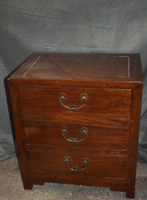 Kommode, China, Ulmenholz, Metallbeschläge, drei Schubladen, 66x60x42cm